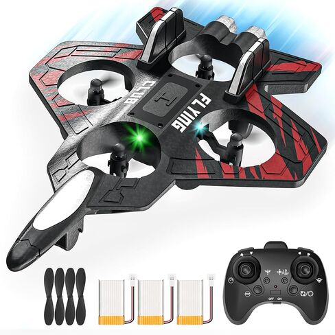 RC Plane - RC Airplane Fighter, Foam Remote Control Airplanes, RC Plane Fighter Jet with Auto Hover, Headless Mode 3D Flip Colorful LED Lights & 3 Batteries Remote Control Fighter in Saudi Arabia