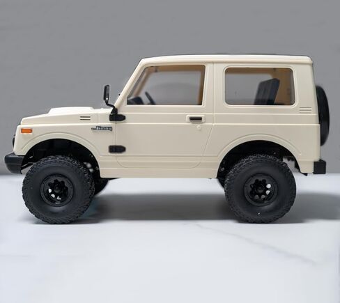 HLSFWDRIVE WPL C74 Jimny RC Rock Crawler RC Truck 4x4 RC Crawler Off Road شاحنة التحكم عن بعد مع علبة تروس دوارة مضادة، توجيه خنق متناسب للمحرك 370 درجة، هيكل ورقي زنبركي درجة هواية in Kuwait