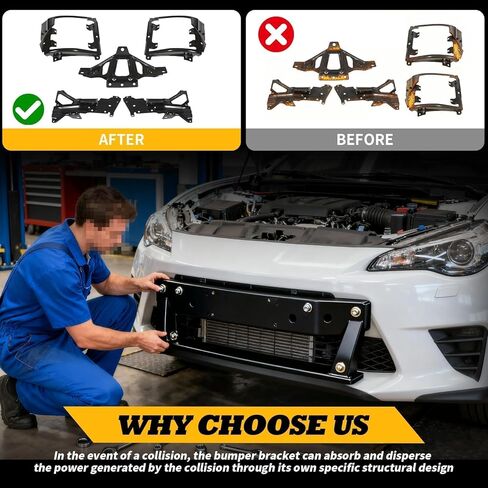Front Bumper Brackets Support Inner & Outer Mount Set Compatible with 2016-2018 Silverado 1500 and 2019 Silverado 1500LD in Kuwait
