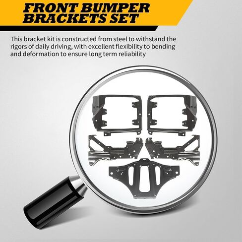 Front Bumper Brackets Support Inner & Outer Mount Set Compatible with 2016-2018 Silverado 1500 and 2019 Silverado 1500LD in Kuwait