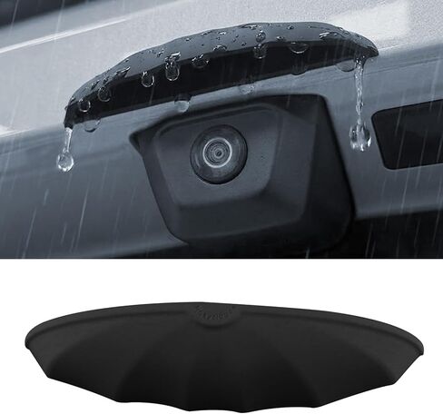 Car Rear View Backup Camera Cover, Silicone Reverse Camera Anti-Rain Protection Cover, Self Adhesive Vehicle Back Up Cam Rain Shield Protective Sticker Guard, Car Accessories (Black) in Saudi Arabia