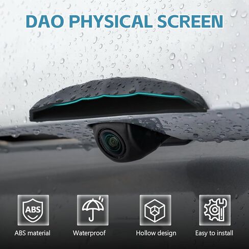 Car Rear View Backup Camera Cover, Silicone Reverse Camera Anti-Rain Protection Cover, Self Adhesive Vehicle Back Up Cam Rain Shield Protective Sticker Guard, Car Accessories (Black) in Saudi Arabia