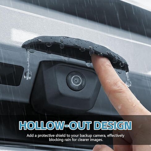 Car Rear View Backup Camera Cover, Silicone Reverse Camera Anti-Rain Protection Cover, Self Adhesive Vehicle Back Up Cam Rain Shield Protective Sticker Guard, Car Accessories (Black) in Saudi Arabia