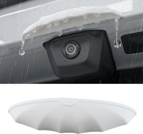 Car Rear View Backup Camera Cover, Silicone Reverse Camera Anti-Rain Protection Cover, Self Adhesive Vehicle Back Up Cam Rain Shield Protective Sticker Guard, Car Accessories (Black) in Saudi Arabia
