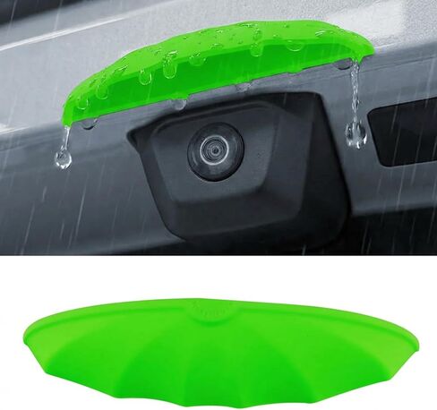 Car Rear View Backup Camera Cover, Silicone Reverse Camera Anti-Rain Protection Cover, Self Adhesive Vehicle Back Up Cam Rain Shield Protective Sticker Guard, Car Accessories (Black) in Saudi Arabia