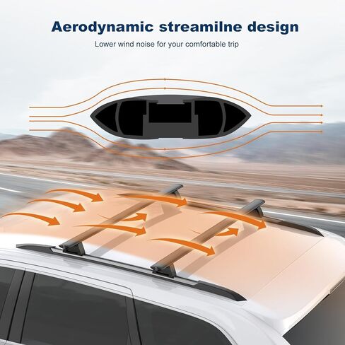 KUIPERAUTO 165lbs Aluminum Roof Rack Cross Bars Compatible for Chevy Tahoe & Suburban 2021-2025, GMC Yukon & Yukon XL 2021-2025, Rooftop Luggage Carrier for Bike Canoe Cargo Box in Kuwait