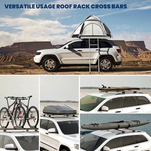 KUIPERAUTO 165lbs Aluminum Roof Rack Cross Bars Compatible for Chevy Tahoe & Suburban 2021-2025, GMC Yukon & Yukon XL 2021-2025, Rooftop Luggage Carrier for Bike Canoe Cargo Box in Kuwait