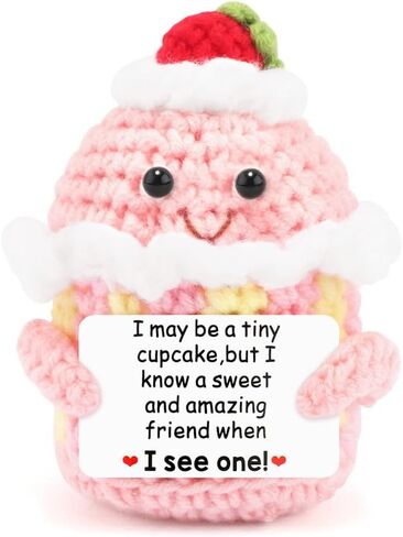 AHONEY Happy Birthday Gifts for Daughter Sister Women Girlfriend Best Friend Teacher Coworker, Emotional Support Crochet Funny Birthday Card Idea for 18th 21st 30th 40th 50th Home Decor Doll Ornaments in Kuwait