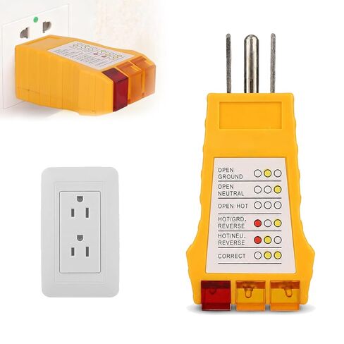 Outlet Tester,Plug Tester,Outlet Test Plug in,Electrical Outlet Test for Standard North American Ac Electrical Outlets, Receptacle Tester for Plug Security Test in Saudi Arabia