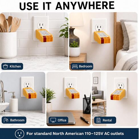 Outlet Tester,Plug Tester,Outlet Test Plug in,Electrical Outlet Test for Standard North American Ac Electrical Outlets, Receptacle Tester for Plug Security Test in Saudi Arabia