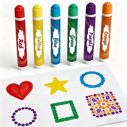Bingo Daubers Clearance Bulk Dot Markers Quick Dry Fluorescent Fine Tip Dabbers Adults 6 Pack 6 Colors 20ML (0.67oz) for Seniors Casino Family Game Nights in Kuwait