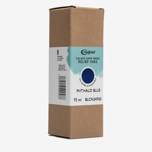 Cranfield Caligo, Safe Wash Relief Ink, 75ml Tube, Phthalo Blue, BLCN24760 in Saudi Arabia