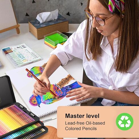 300 Colored Pencils Set for Adults Coloring, Professional Oil Based Art Pencils with 4.0mm Thick Soft Core up to 10 layers, Artist Drawing Pencils in Masterpiece Gift Box (300 colors) in Kuwait