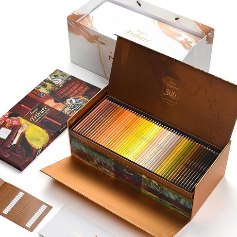 300 Colored Pencils Set for Adults Coloring, Professional Oil Based Art Pencils with 4.0mm Thick Soft Core up to 10 layers, Artist Drawing Pencils in Masterpiece Gift Box (300 colors) in Kuwait