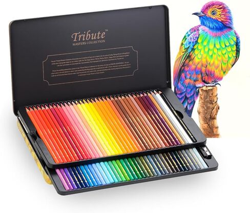300 Colored Pencils Set for Adults Coloring, Professional Oil Based Art Pencils with 4.0mm Thick Soft Core up to 10 layers, Artist Drawing Pencils in Masterpiece Gift Box (300 colors) in Kuwait