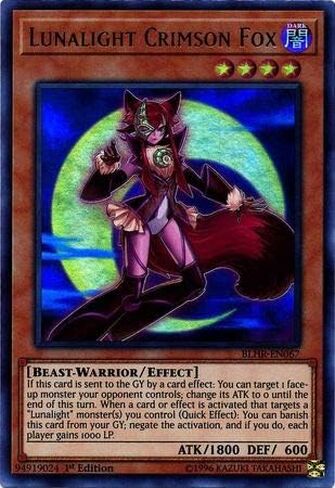 Yu-Gi-Oh! - Lunalight Crimson Fox - BLHR-EN067 - Ultra Rare - 1st Edition - Battles of Legend: Hero's Revenge in Kuwait