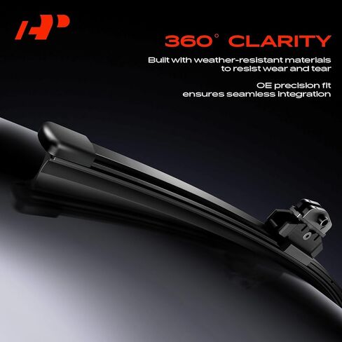 A-Premium 24"+19"+13" Windshield Wiper Blades Compatible with Volkswagen Jetta 2011-2012, R32 2008, Rabbit 2006-2009 - Front Rear Wiper Blade, TLP/FR_TL1, with Wear Indicator & Towel (Pack of 3) in Kuwait