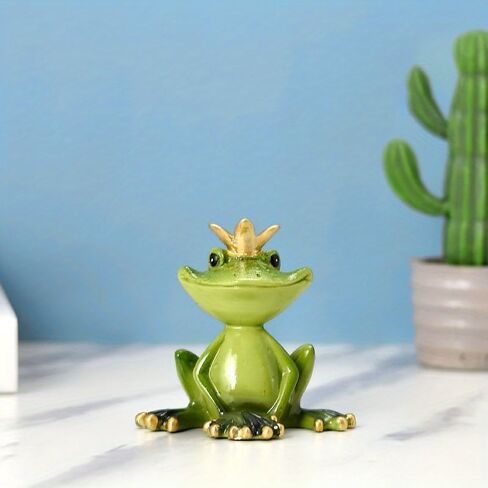 LINZHEN Leg Press Pastoral Yoga Frog Ornament,Decorate Living Room, Balcony, or Desktop Bookcase with Resin Crafted Frog Figurine,Perfect Yard and Holiday Supplies for Patio and Lawn Décor in Saudi Arabia