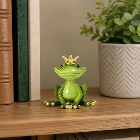 LINZHEN Leg Press Pastoral Yoga Frog Ornament,Decorate Living Room, Balcony, or Desktop Bookcase with Resin Crafted Frog Figurine,Perfect Yard and Holiday Supplies for Patio and Lawn Décor in Saudi Arabia