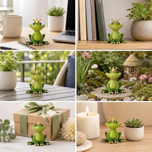 LINZHEN Leg Press Pastoral Yoga Frog Ornament,Decorate Living Room, Balcony, or Desktop Bookcase with Resin Crafted Frog Figurine,Perfect Yard and Holiday Supplies for Patio and Lawn Décor in Saudi Arabia