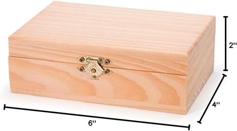 WOODBOX HINGED 6INX4INX2IN in Kuwait