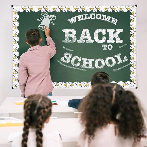 65 Feet Dot Bulletin Board Borders Trimmers Black and White Polka Dot Scalloped Bulletin Board Borders Trims for Office Classroom Chalkboard Blackboard Decor (Bowknot Dot) in Saudi Arabia