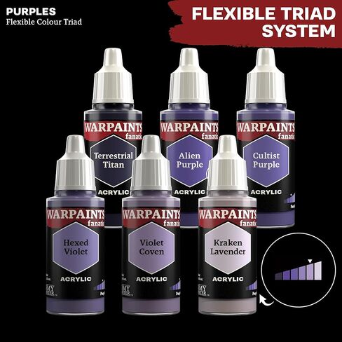 The Army Painter Pinks & Purples Warpaints Fanatic 18ml Acrylic Paints (Violet Coven) in Kuwait