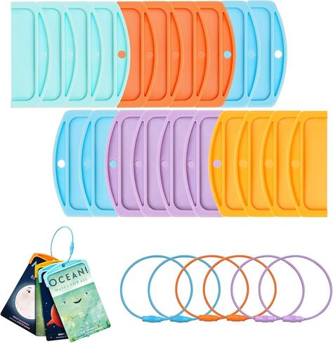 20 Card Holders & 6 Rings, Plastic Organizer Compatible with Yoto Cards for Kids, Yoto Card Holder for Yoto Mini Cards, 2.3 in Wide for Home & Travel in Kuwait