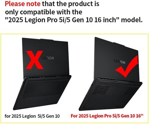 IMMOENUC Laptop Case Set for 2025 Legion Pro 5i/5 Gen 10 16" Scratch-Resistant & Drop-Resistant Hard Shell Frosted Transparent​ Protective Cover + Keyboard Cover in Saudi Arabia