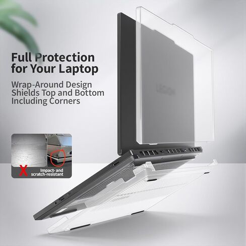 IMMOENUC Laptop Case Set for 2025 Legion Pro 5i/5 Gen 10 16" Scratch-Resistant & Drop-Resistant Hard Shell Frosted Transparent​ Protective Cover + Keyboard Cover in Saudi Arabia