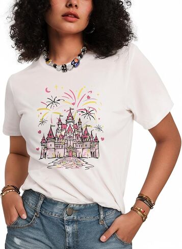 Flafens T Shirts for Women Graphic Tees - Womens T-Shirts Cotton Cute Fit Tshirts Teens Girls in Saudi Arabia