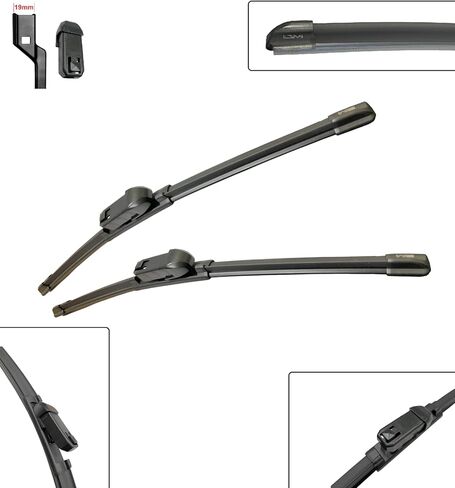 Front Wiper Blades For FORD Fiesta 2011-2019 Pair 24" 15" Premium All-Season OE Quality 2M PLASTIC in Kuwait