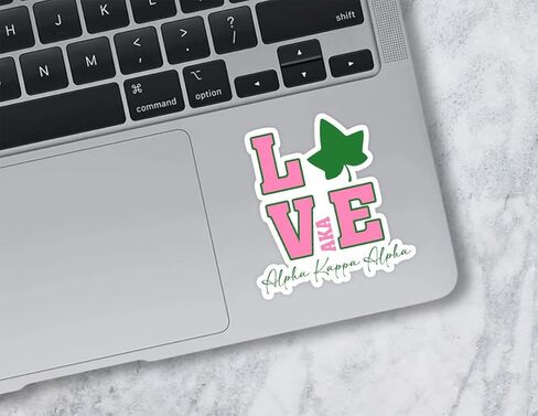 (3pcs) Alpha Kappa Alpha Love Sticker - Aka Sorority Decal - Decorative Decals - Unique and Eye-Catching - Durable & Waterproof - Perfect for Laptops Water Bottles Car - Ideal for Gifting in Saudi Arabia