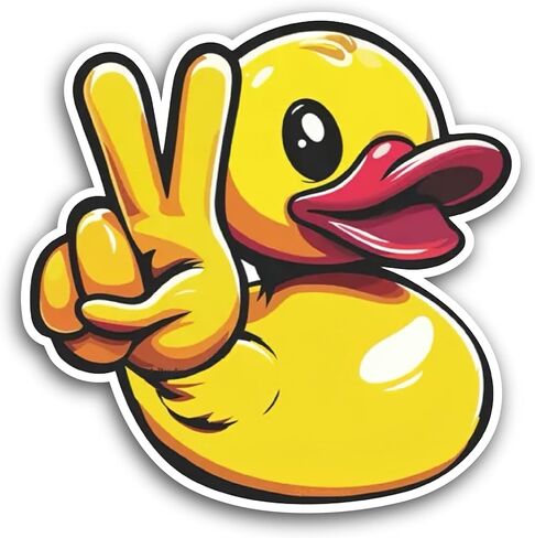 2 (Pieces) 3" and 5" Rubber Duck Sticker, Waterproof Vinyl Decals for Many Purpose Like Cars, Trucks, Laptops, Phones, Windows and More in Saudi Arabia