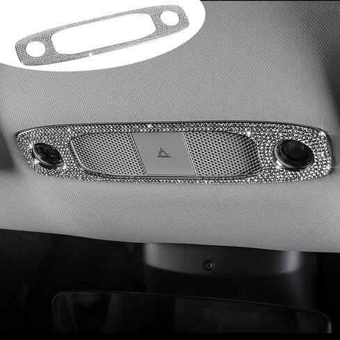 YHCDSEA Bling Crystal Trim Decal Sticker for Tesla Model 3 Model Y Accessories (Top Reading Light Cover) in Kuwait