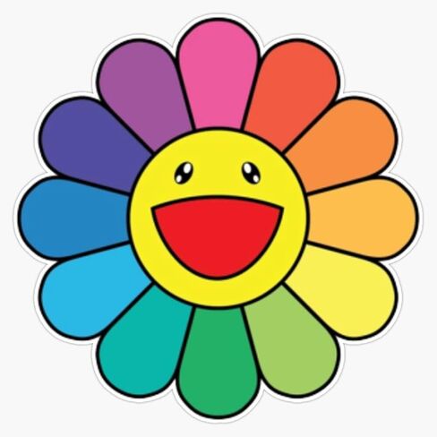 Flower Murakami Sticker Vinyl Waterproof Sticker Decal Car Laptop Wall Window Bumper Sticker 5" in Saudi Arabia