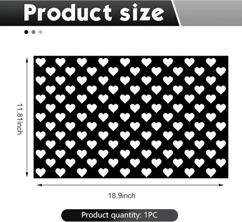4 PCS Car Heart Pattern Taillight Stickers, Self-Adhesive Automotive Rear Lamp Decals, Cuttable Taillight Tint Film Sheet, Universal for Most Cars (Black) in Kuwait