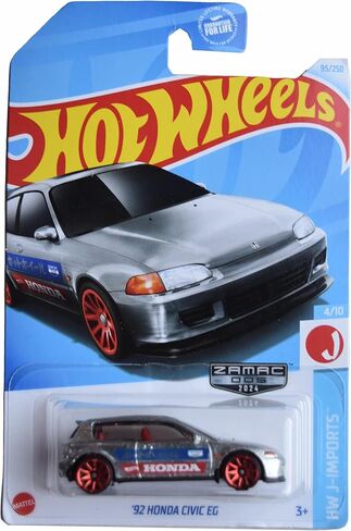 العجلات الساخنة Zamac '92 Honda Civic EG، HW J-Imports 4/10 [فضي] 95/250 in Kuwait