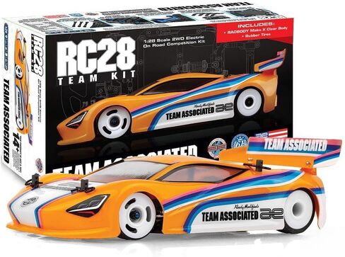 Associated 20168 RC28R Team Kit W/Body and Tires - Requires Assembly in Kuwait