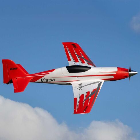 E-flite RC Airplane V1200 1.2m BNF Basic (جهاز الإرسال والبطارية والشاحن غير متضمن) مع AS3X+ واختيار آمن، EFL120050 in Kuwait