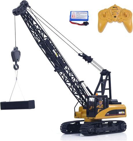 TOUCAN RC HOBBY US in Stock HUINA 572 15CH RC 1/14 Construction Crane Truck Tower Excavator Model Car for Ages 14+ in Saudi Arabia