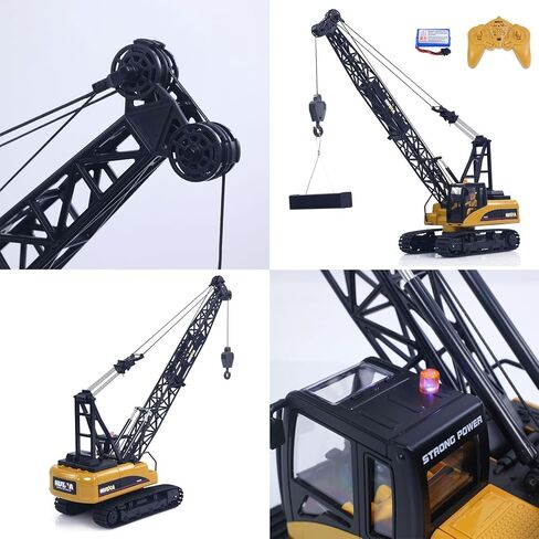 TOUCAN RC HOBBY US in Stock HUINA 572 15CH RC 1/14 Construction Crane Truck Tower Excavator Model Car for Ages 14+ in Saudi Arabia