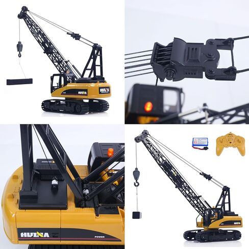TOUCAN RC HOBBY US in Stock HUINA 572 15CH RC 1/14 Construction Crane Truck Tower Excavator Model Car for Ages 14+ in Saudi Arabia