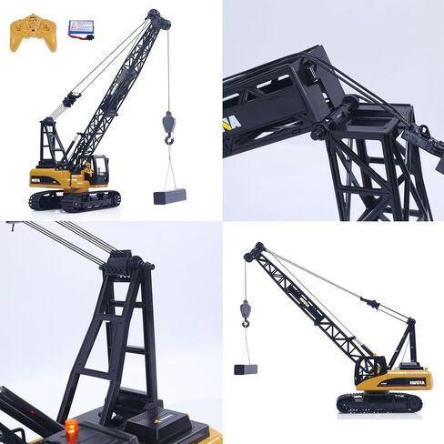 TOUCAN RC HOBBY US in Stock HUINA 572 15CH RC 1/14 Construction Crane Truck Tower Excavator Model Car for Ages 14+ in Saudi Arabia