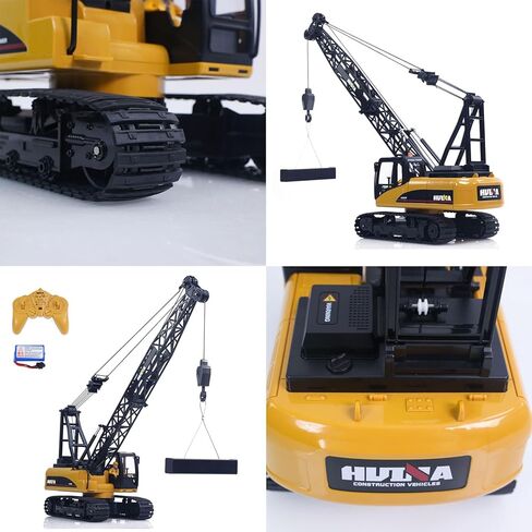 TOUCAN RC HOBBY US in Stock HUINA 572 15CH RC 1/14 Construction Crane Truck Tower Excavator Model Car for Ages 14+ in Saudi Arabia