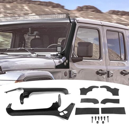 Wsays 50" Windshield Pillar Light Bar Mount Bracket Kit Compatible with Jeep Gladiator JT 2020-2024 (Does Not Fit Gladiator Mojave Model) in Kuwait