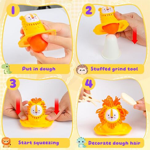 Play Color Dough Set for Kids Ages 2-4, 16PCS Hair Salon Dough, Non-Toxic 2 oz. Cans, Art Crafts Haircut Play Toys for Girls Boys 4-8, Play Barber Doh Set, Back to School Gifts, Prizes, & Party Favors in Saudi Arabia