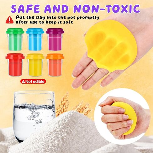 Play Color Dough Set for Kids Ages 2-4, 16PCS Hair Salon Dough, Non-Toxic 2 oz. Cans, Art Crafts Haircut Play Toys for Girls Boys 4-8, Play Barber Doh Set, Back to School Gifts, Prizes, & Party Favors in Saudi Arabia