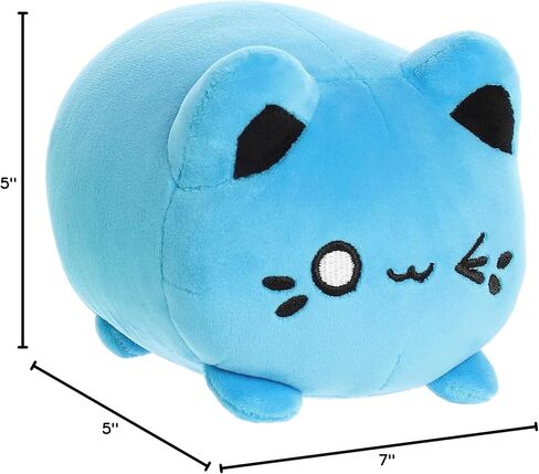 Aurora® Enchanting Tasty Peach® Electric Blue Meowchi Stuffed Animal - Bright & Colorful Design - Showpiece Plush - 7 Inches in Kuwait