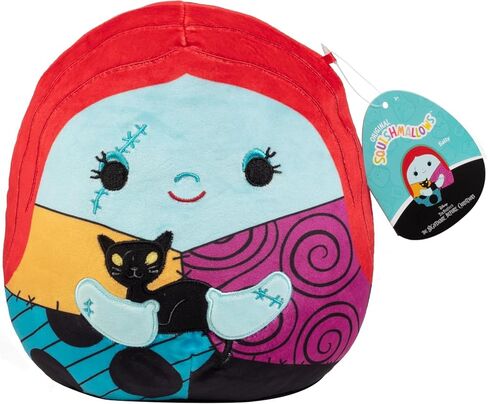 Squishmallows Original 8-Inch Sally with Cat - Nightmare Before Christmas - Official Jazwares Disney Plush - Collectible Soft & Squishy Stuffed Animal Toy - Gift for Kids, Girls & Boys in Kuwait
